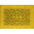thumbnail image 1 of Ahgly Company Machine Washable Indoor Rectangle Oriental Yellow Industrial Area Rugs, 8' x 10', 1 of 4