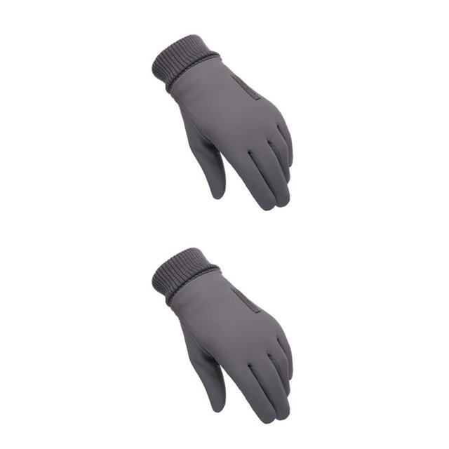 Qarigey Guantes de invierno Universal con estilo para exteriores, calentador de manos, deporte, ciclismo, senderismo, pantalla táctil, guante Gris 2Conjunto