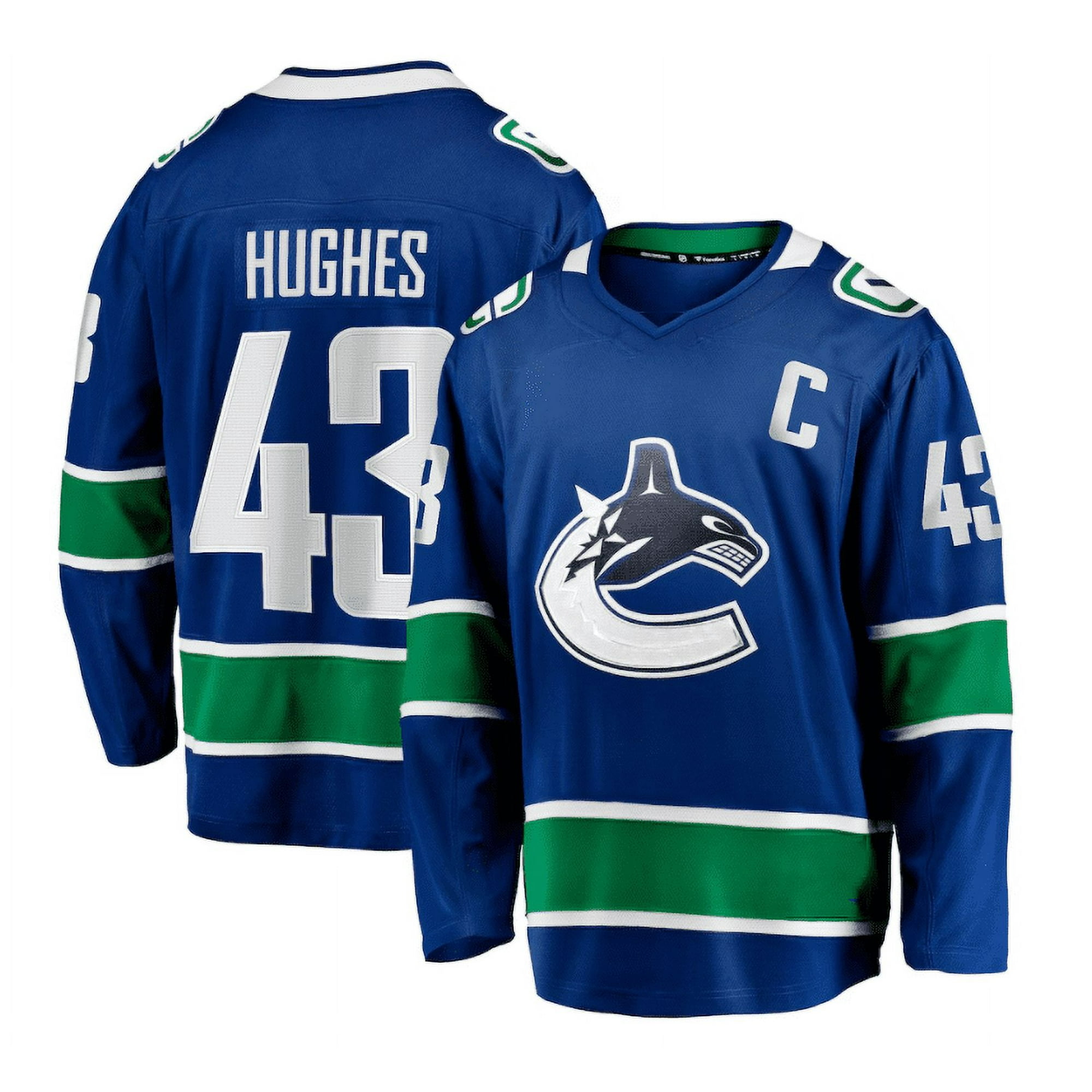 Men Hockey Jersey Vancouver Canucks HUGHES 43# KUZMENKO 96# BOSEER