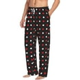 thumbnail image 5 of Cauagu Red and white polka dots Mens Pajama Pants Sleep & Lounge Pants,PJ Bottoms with Pockets-X-Large, 5 of 7