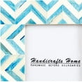 thumbnail image 3 of Handicrafts Home 4x6 Picture Frames Photo Frame Chevron Herringbone Vintage Wooden (Turq), 3 of 7