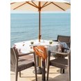thumbnail image 2 of Outdoor Tablecloth with Umbrella Hole and Zipper, Thanksgiving Fall Square Table Cloth 54x54 Inch Waterproof Tablecloth, Blue White Orange Pumpkin Eucalyptus Picnic Table Cover for Patio Camping, 2 of 7