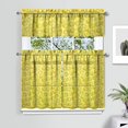 thumbnail image 2 of Kitchen Curtains 36 Inch Short - 3 Panel Set Lemon Print, Rod Pocket Window Curtains 100% Polyester, Cute Fruit Valance for Farmhouse, Cafe, Living Room, Bedroom, Easy Wash, 2 of 6