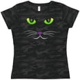 thumbnail image 3 of Inktastic Spooky Cat Face Women's T-Shirt, 3 of 5