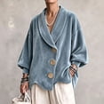 thumbnail image 2 of Jackets for Women Long Sleeve Velvet Cardigan Oversized Casual Outerwear for Spring Fall Winter, L, 2 of 5