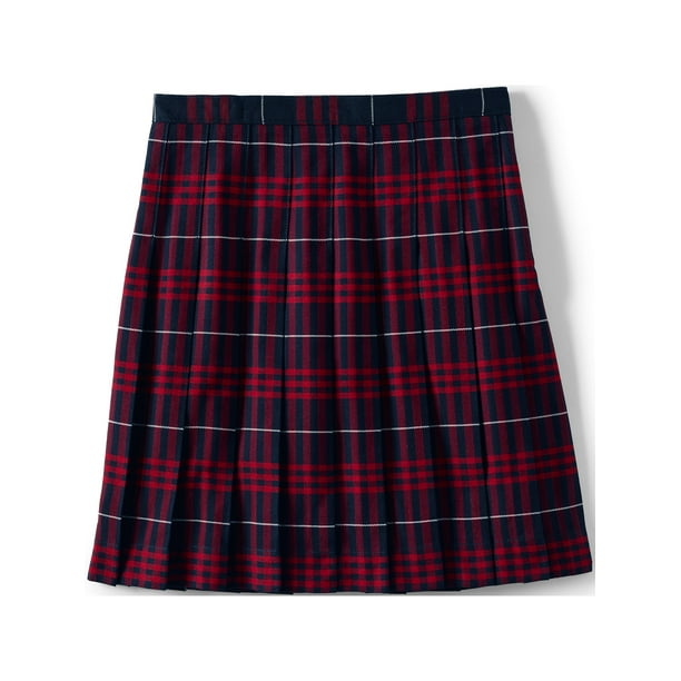 Lands' End School Uniform Girls Plaid Pleated Skirt Below the Knee