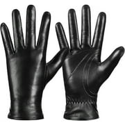Whiteleopard Men's Winter Leather Gloves - Stylish Touchscreen Driving Gloves
