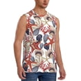 thumbnail image 2 of Uemuo Starfish Shell Pattern Men's Sleeveless T-Shirt,Muscle Athletic Tank Top, Moisture-wicking Quick-dry Breathable Classic Tee Top for Gym Run Outdoor Sports-Small, 2 of 8