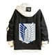 thumbnail image 1 of Chaqueta de mezclilla con estampado de alas de Ataque de los Titanes., 1 of 1