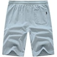thumbnail image 4 of QPNGRP Men's Workout Stretch Shorts Casual Drawstring Elastic Zipper Pockets Silvergrey 34, 4 of 8