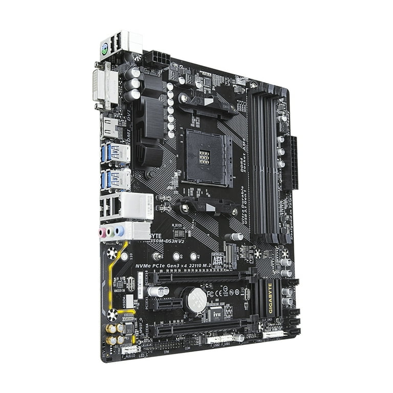 GIGABYTE AMD B350 Socket AM4 Motherboard Pictured