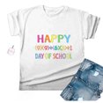 thumbnail image 3 of Camiseta de Profesor de Mujeres, 100 Días Feliz de la Escuela Imprimir Carta de Manga Corta para el Uso Casual Y de Fiesta, la Enseñanza Tee de Moda Temática, 3 of 4