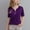 Purple, variant on Lisbinx Girls T Shirts Trendy Solid Tee Tops V-Neck Short Sleeve T Shirts for Teen Girls Limited Time Offer