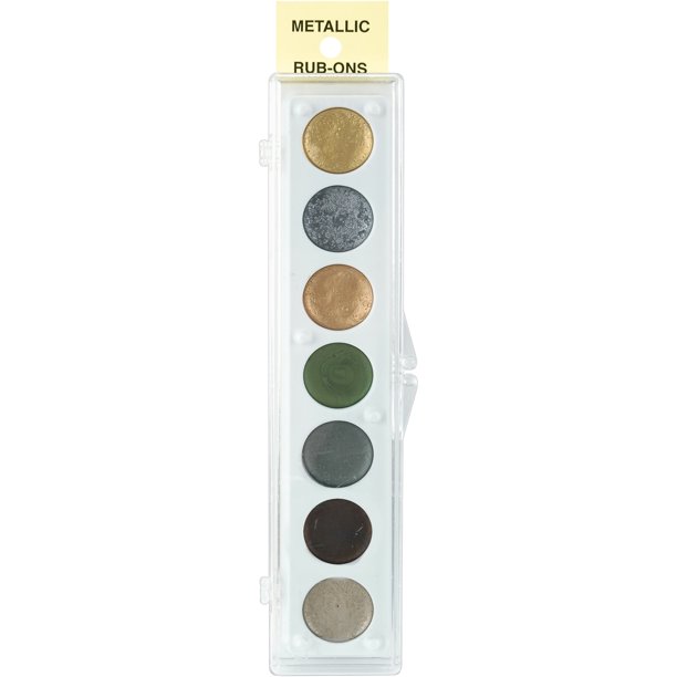 Metallic RubOn Paint Palette 7 Colors Kit 2