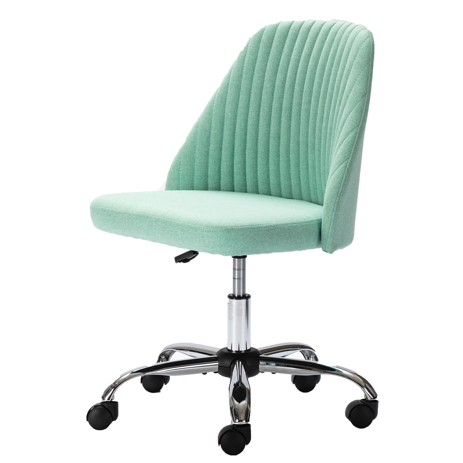 Yoyomax Home Office Chair, Mid Back Fabric Upholstered Chair Armless ...