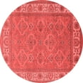 thumbnail image 1 of Ahgly Company Indoor Round Oriental Red Traditional Area Rugs, 4' Round, 1 of 4