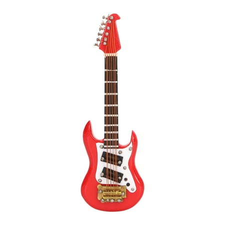 

Miniature Electric Guitar Refrigerator Magnet Exquisite Workmanship Resin Guitar Shaped Fridge Magnet Red