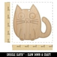 thumbnail image 2 of Wary Kitty Cat Wood Holiday Christmas Tree Ornament Unfinished DIY Pre-Drilled Craft, 2 of 7