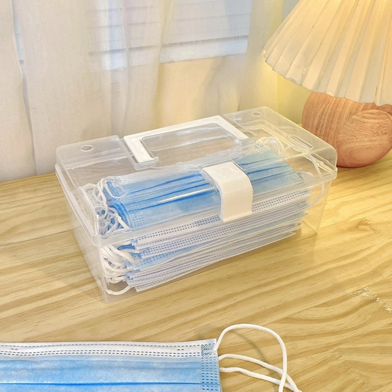 Portable Plastic Storage Box With Handle Large Capacity Card - Temu