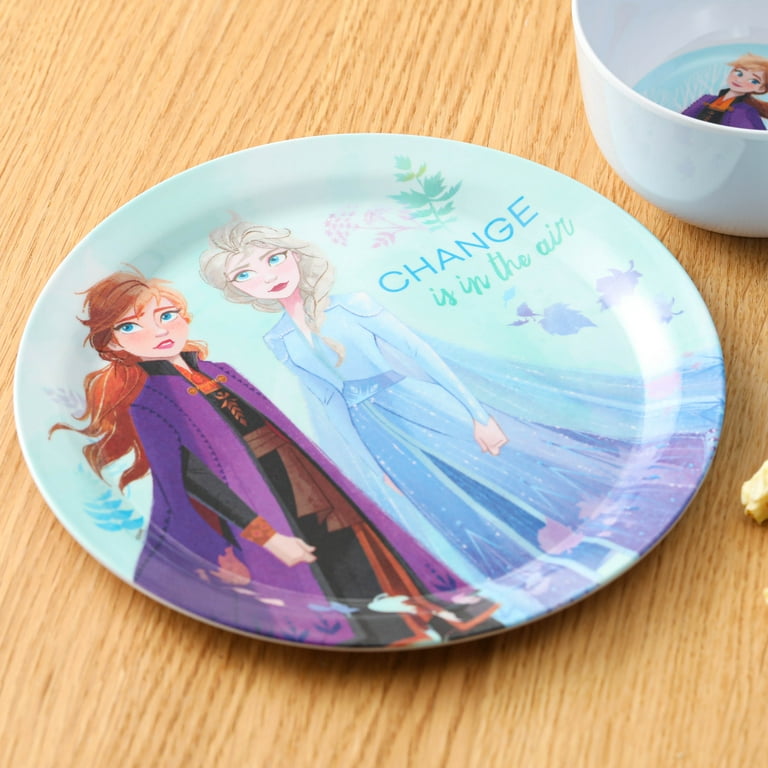 Disney Frozen Kids Embossed Plate, Bowl and Tumbler Set —