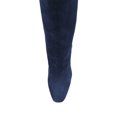 thumbnail image 3 of FSJ Women Fashion Square Closed Toe Knee High Boots Stiletto High Heel Pull On Long Boots Wide Calf Casual Outfit Shoes Size 12 Navy, 3 of 4