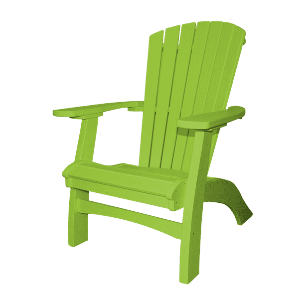 Poly Casual Seaside Upright Adirondack Chair Lime Green 