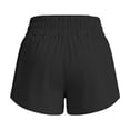 thumbnail image 4 of Girls High Waisted Athletic Shorts Quick Dry Dolphin Hem Running Shorts for Tween Girls Elastic Waistband Black,Size 4-5T, 4 of 8
