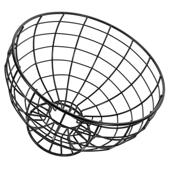 SEWCHICS Hollow Fruit Basket Metal Wire Black 1Set For Home Decoration