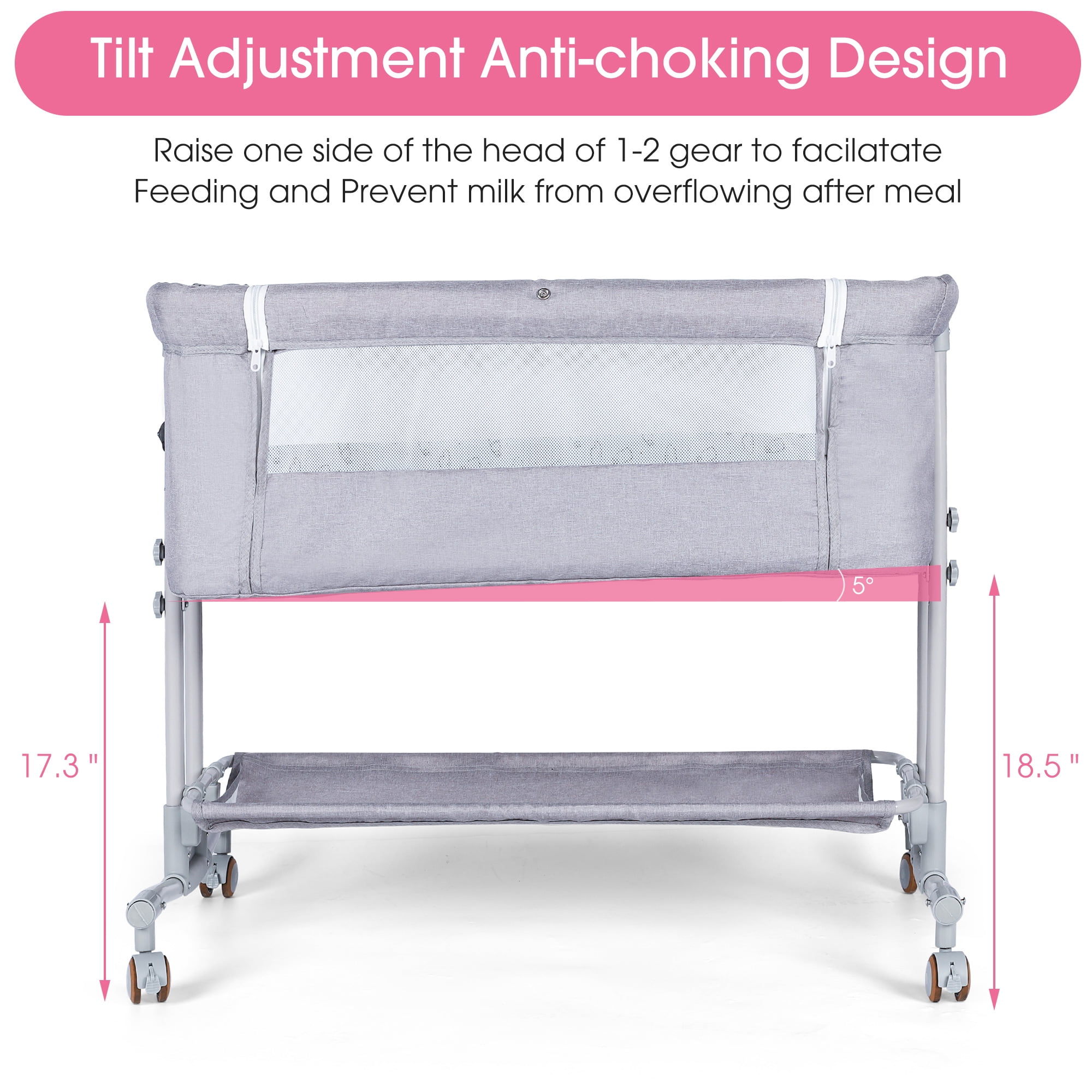 TEIJIN SLEEP OPTIMIZER™ 3 in 1 BED Babyeap Baby Bassinet, Bedside Sleeper For Newborns