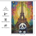 thumbnail image 2 of Funny Cute Panda Shower Curtain Fabric Bathroom Decor with Hooks, 2 of 8