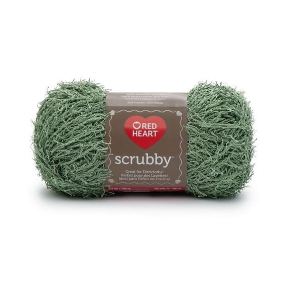 Red Heart Scrubby Yarn, GREEN TEA