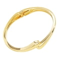 thumbnail image 2 of FENGGHAO Trendy Chunky Bangle Bracelet for Women Teens Adjustable Cuff Real Gold Plated Comfort Fit Jewelry Gift for Birthdays and Christmas, 2 of 7