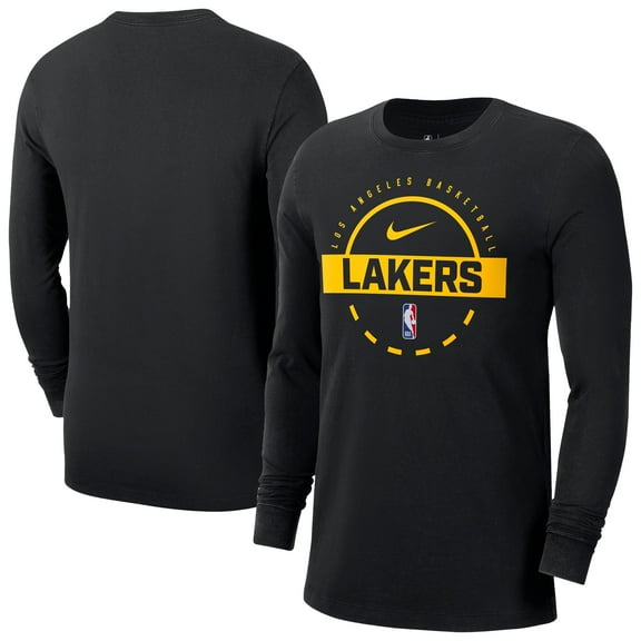 Men's Nike Black Los Angeles Lakers Authentic Long Sleeve Practice T-Shirt