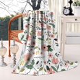 thumbnail image 2 of Pioneer Flower Floral Print Pattern Blanket,Comfortable Soft Lamb Wool Throw Blanket,All Season,Warm Lightweight Blankets for Sofa Bed Couch Living Room Chair,60"x80", 2 of 4