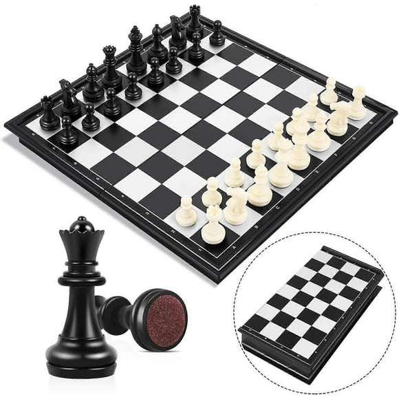 Jeu d'checs, checs magntiques pliables, checs pliables de luxe, mini checs, chiquier de voyage portable et pices pour enfants et adultes