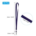 thumbnail image 2 of Uxcell 17" x 0.6" Neck Lanyards with Swivel Hook Clip for ID Badge Keys Navy Blue 50 Pack, 2 of 5
