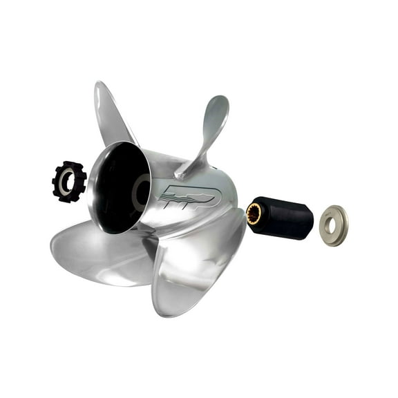 Turning Point Propellers 31430930 Express 4-Blade SS Propellers for 40-150hp Engines with 4.25" GC - 14" x 9", RH EX1/EX2-1409-4