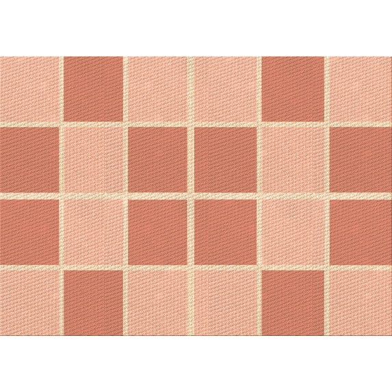 Ahgly Company Indoor Rectangle Patterned Bright Orange Area Rugs, 5' x 8'