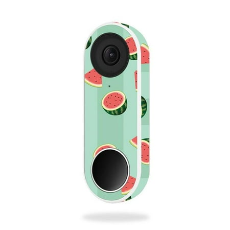 MightySkins NEHEL-Watermelon Patch Skin for Nest Hello Video Doorbell - Watermelon Patch