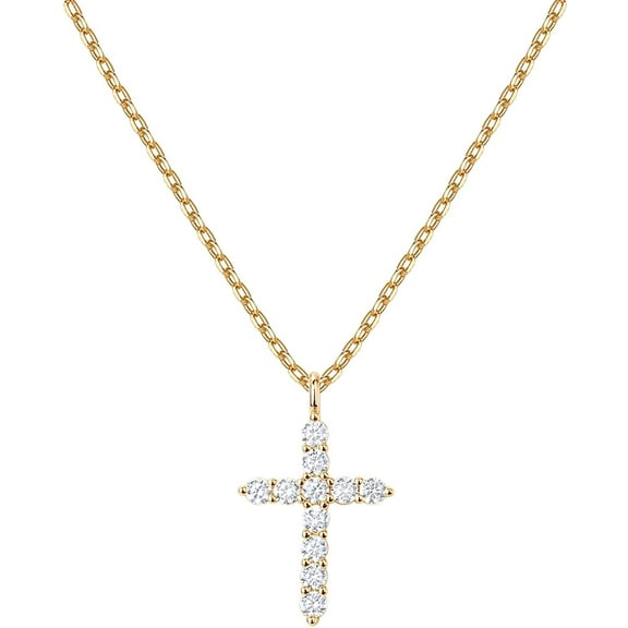 14K Gold Plated Cross Necklace for Women | Cross Pendant | Gold Necklaces for Women