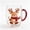 Brown, variant on Christmas Themed Glass Mug with Handle, Christmas Motif Glass Coffee Cup, Santa Reindeer Christmas Tree Snowman Embossed Holiday Drinking Glass, Thickened Clear Glass Festive Winter Beverage Mug