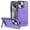 Purple, variant on Dteck Case for iPhone 11,Magnetic Leather Case Built-in Invisible Stand Shockproof Rubber Kickstand Compatible with Mag Safe Cover,Black