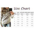 thumbnail image 3 of Womens Cowl Neck Color Block Striped Drawstring Sweatshirt Pullover Long Sleeve Hoodie Casual Tunic Tops, 3 of 3