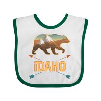 Inktastic Idaho Vacation Bear Silhouette Boys or Girls Baby Bib