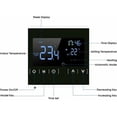 thumbnail image 2 of Thermostat Programmable, Dispositif à Double Contrôle Haute Précision pour Chauffage au Sol, Mémorise les Réglages et Protection contre la Surchauffe, avec Interface Tactile Intelligente, 2 of 5