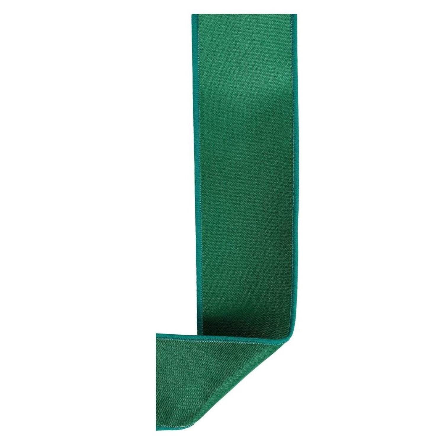 2.5in Satin Fused Ribbon: Emerald Green (10 Yards)
