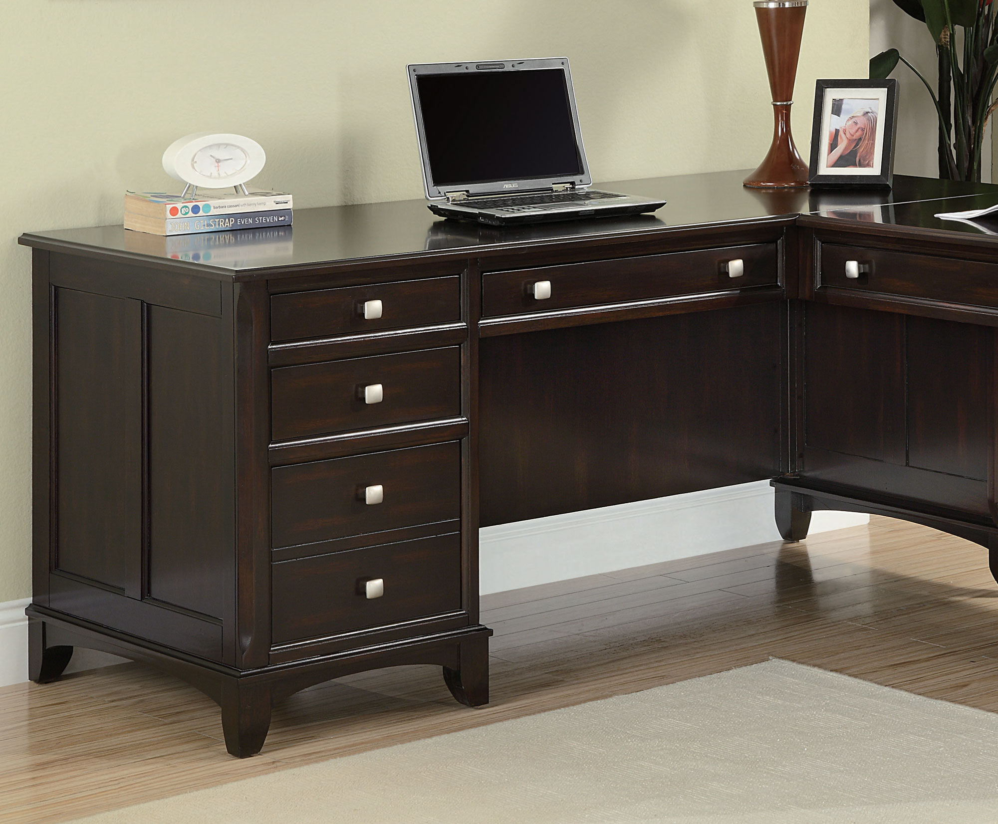 Coaster Home Furnishings 801011L Transitional Desk, Walnut Walmart