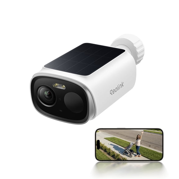 Reolink Argus Solar 5MP Security Camera, Built-in Solar Panel, Smart Detection, Dual-Band Wi-Fi 6