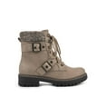 thumbnail image 2 of Cliffs by White Mountain Womens Marlee Faux Suede Combat & Lace-up Boots, 2 of 3