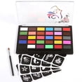 thumbnail image 4 of 30 colores de pintura corporal para , arte corporal profesional a base de agua con pincel y pntils, maquilje de pintura facial Soledad pintura corporal cara, 4 of 8